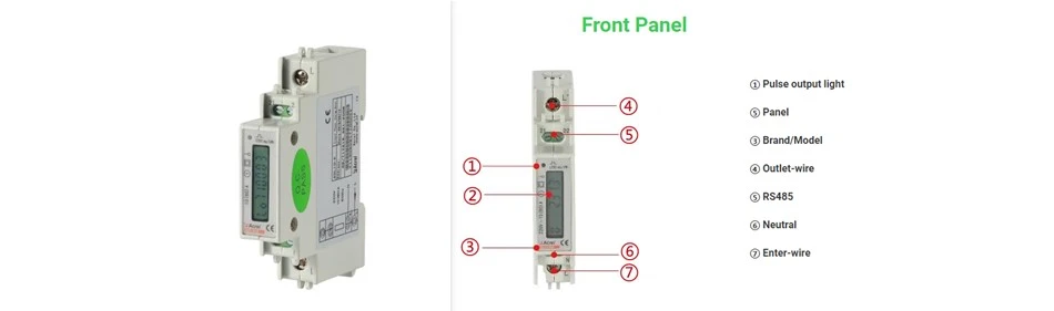 Acrel Single Phase Energy Meter Anvend i Sydafrika Power Distribution Cabinet...
